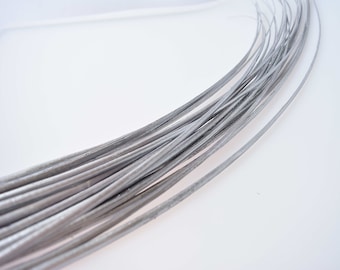 Silver Painted  Long Stripped Ostrich Spine Quill Feather for Millinery Florist Art Hat Making Decorating Fascinator 1 Piece 20-24" Length