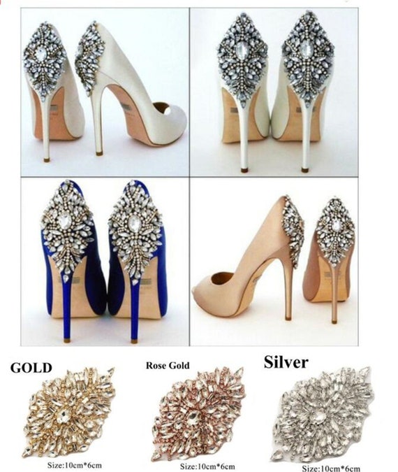 Crystal Rhinestone Shoe Clips Applique Diamante Appliques Sash