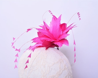 Handmade Feather Flower Bouquet Faux flowers Millinery Fascinator Pheasant Feathers Hat Making DIY Wedding Headpiece Customized 1 Piece