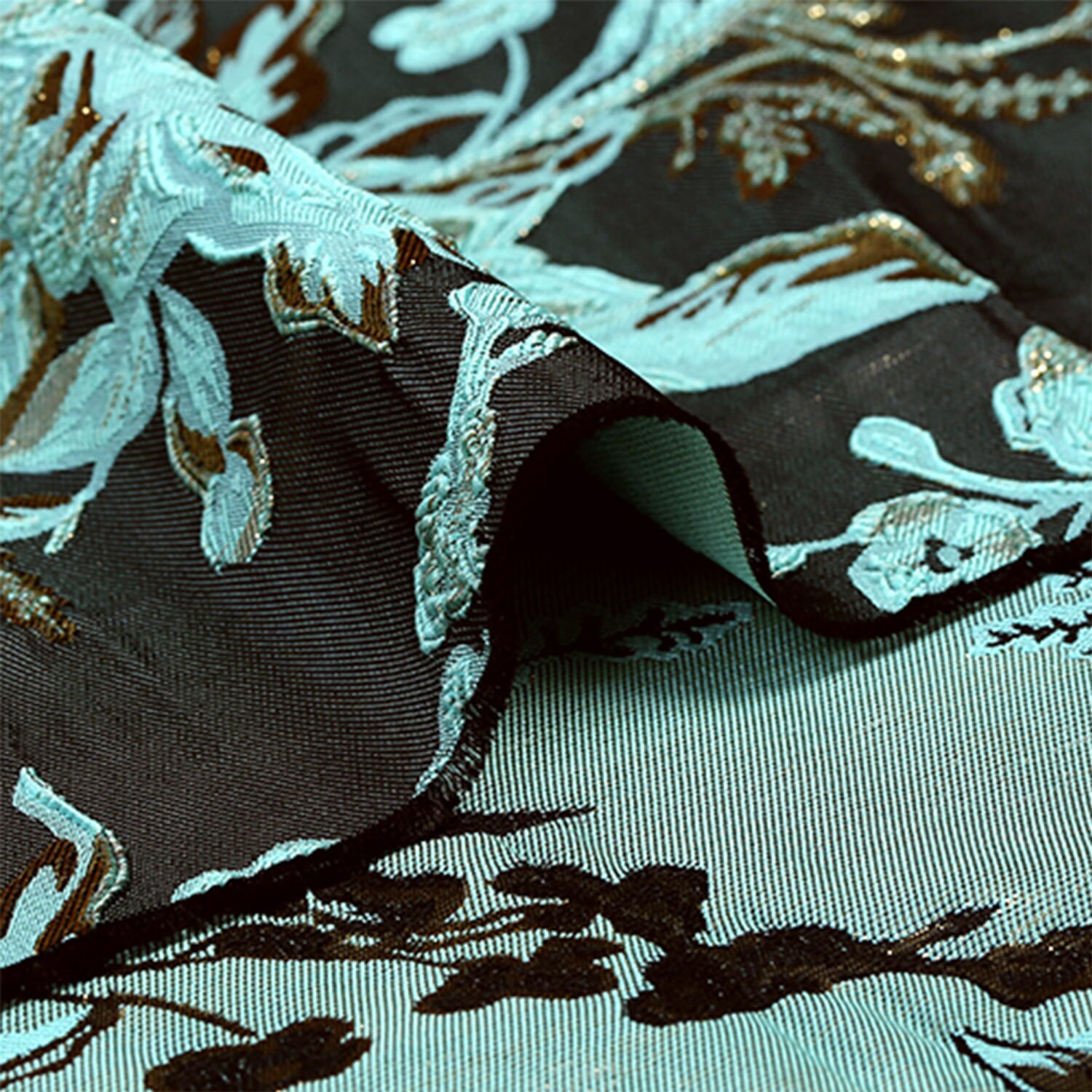 High-end Green Cool Color Floral Fabric Polyeter Cotton - Etsy