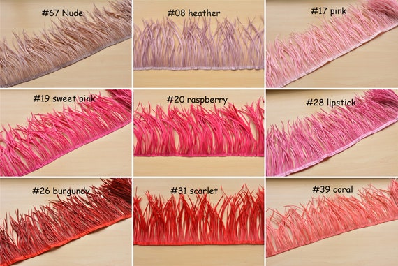 Goose Biot Feather Trimming Fringe Feathers For Millinery Fascinator Hat Making Craft Decorating Accessories Bridal Costume 20 cm/50 cm
