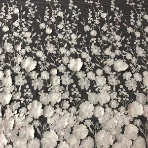 Taupe paisley flower guipure, wedding/bridal/prom/nightgown fabric sold by the yard main image 0