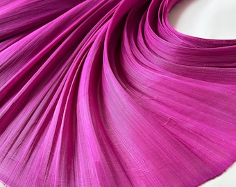 17 Colors Pleated Silk Abaca Fabric Millinery Hat Making Material Structured Fabric for Fascinators 1m Wide