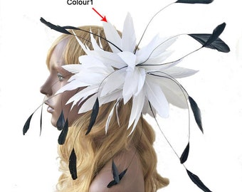 Handmade Coque Feather Flower Millinery Feather Mount Plume Adornment for Fascinators Millinery & Hat Making 1 Piece