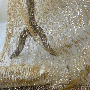 Gold Sequin Embellished Mesh Connection