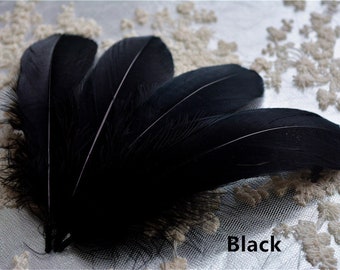 Real naturali tinti spogliato d'oca per modisteria cappello che fa il fai da te 10/25/50/75/100 pz 5-6" lunghezza di alta qualità di artigianato all'ingrosso