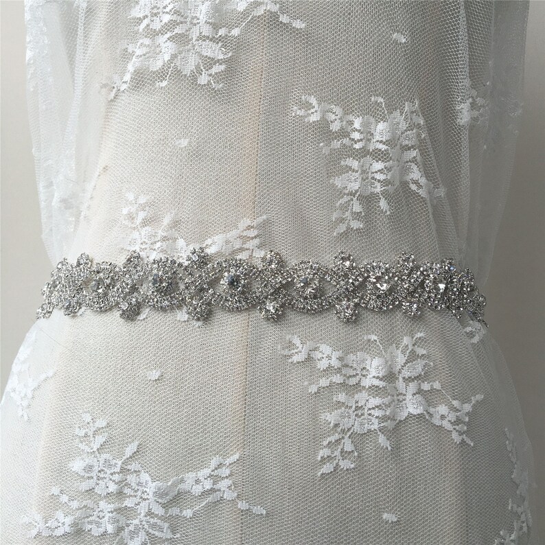 Sparkling Wedding Rhinestones Trim Diamante Pearl Trims Appliques for Dress Sash Garter Bridal Headpieces Applique Crystal Bridal Belt