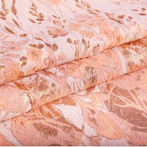 High- End Floral Jacquard Fabric, Polyeter Cotton Brocade Fabric ...