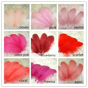 Dyed Natural Real Stripped Goose Feathers for Millinery Hat Making Headpiece Handcrafts DIY 10/25/50/75/100 PCS 5-6&quot; Length Wholesale