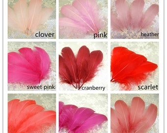Piume d'oca colorate naturali e strappate per cappello millinery che fa copricapo Artigianato Fai da te 10/25/50/75/100 PCS 5-6 "Lunghezza all'ingrosso