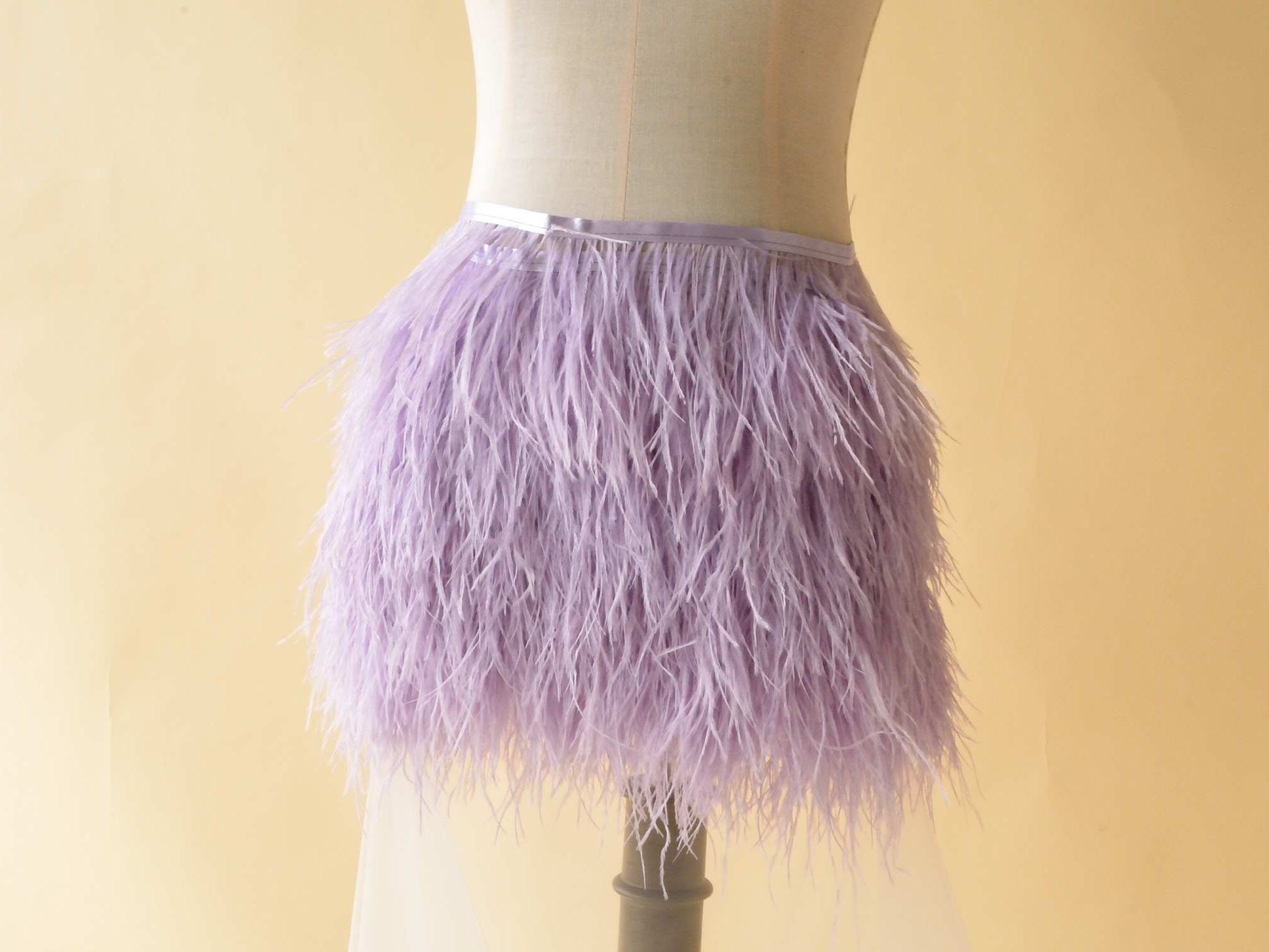 1yard Ostrich Feathers Trim DIY Wedding Party Decoration Skirts Dress  Fringe for Clothes Needlework Handicraft Accessories Pluma