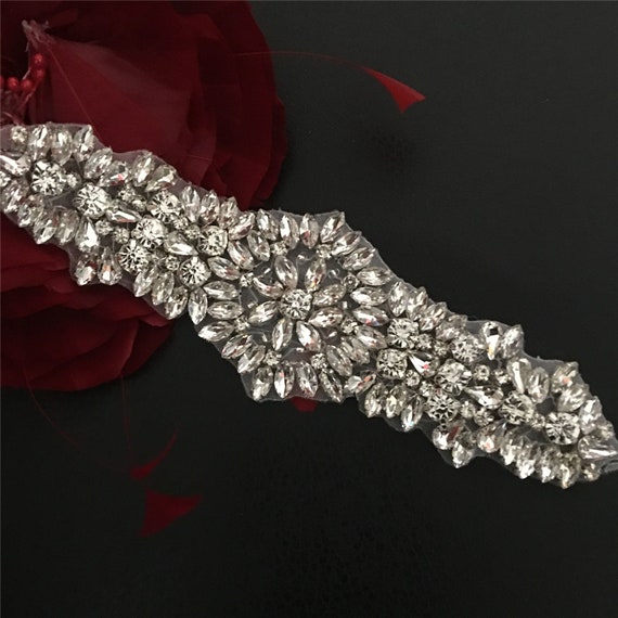 Crystal Rhinestone Shoe Clips Applique Diamante Appliques Sash Belt DIY  Iron Glue on Shoes Bridal Wedding Bridesmaids Dress Gown 