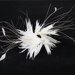 Natural Goose Feather Flower Mounts Bouquet Faux flowers Dyed Feathers Decoration DIY Hat Millinery Fascinators Wedding Accessories 1 Piece
