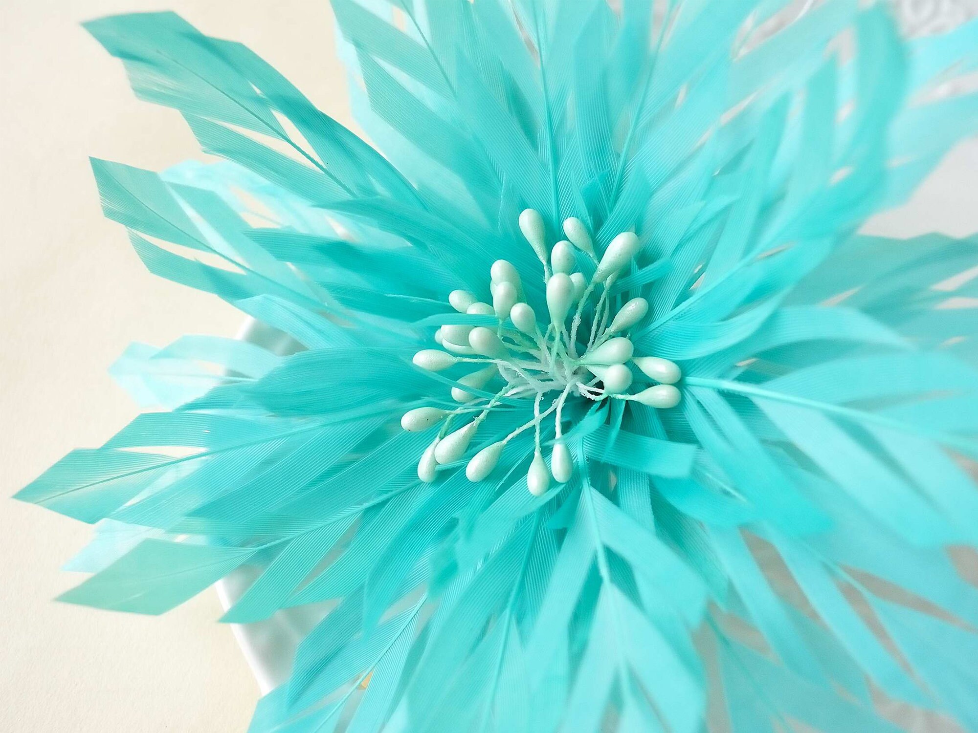 Customized Feather Flower Bouquet Faux flowers Embellishment | Etsy