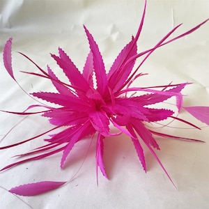 Handmade Goose Feather Flower Mount Dyed Biot Feathers Flowers Decoration Hat Millinery Fascinators 1 Piece