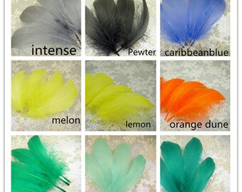Commercio all'ingrosso naturali tinti vera piuma d'oca spogliato per modisteria Fascinators Hat Making Handcrafts il fai da te 10/25/50/75/100 pz 5-6" lunghezza