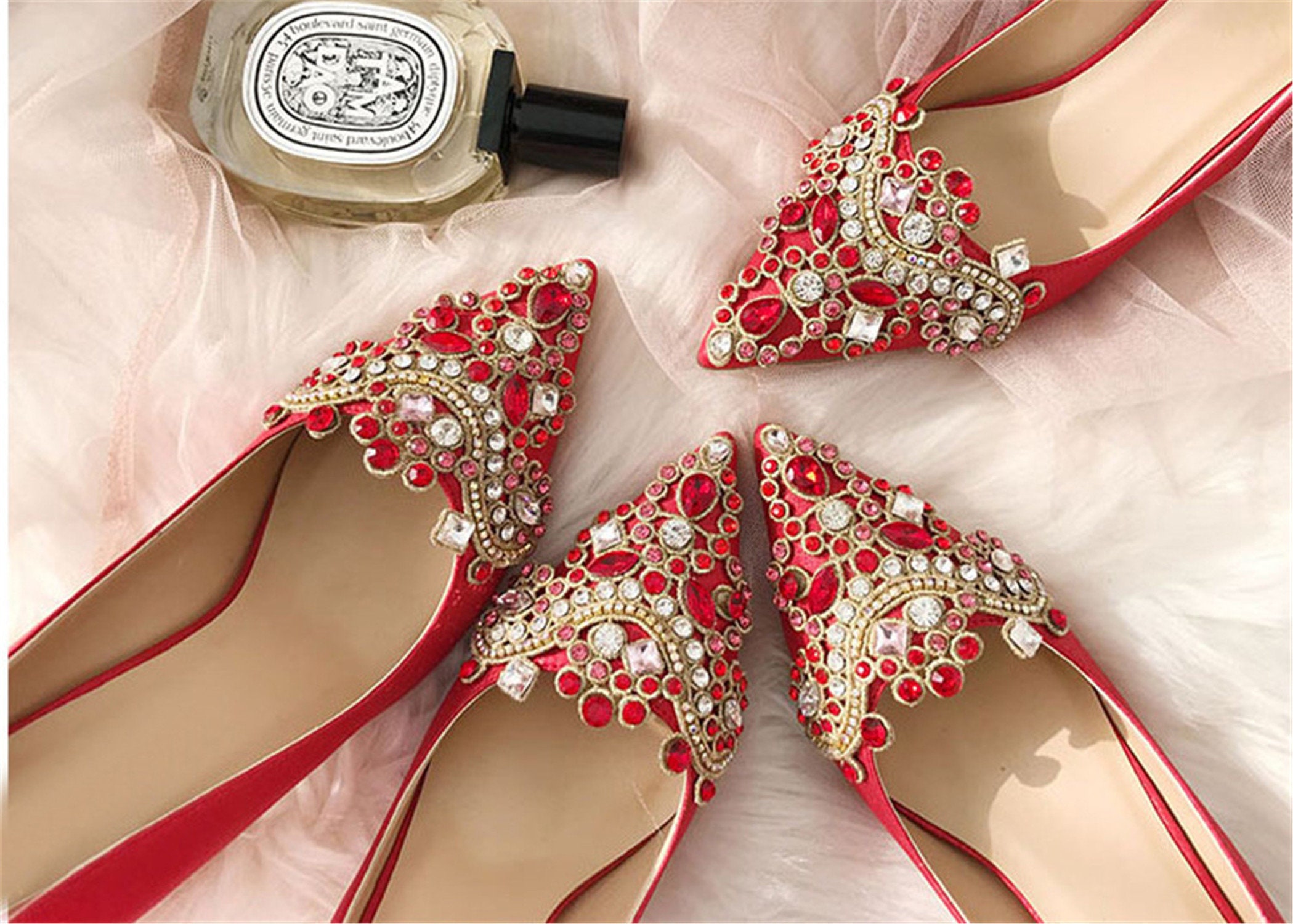 2 Pcs Crystal Rhinestone Shoe Clips Applique Diamante Etsy