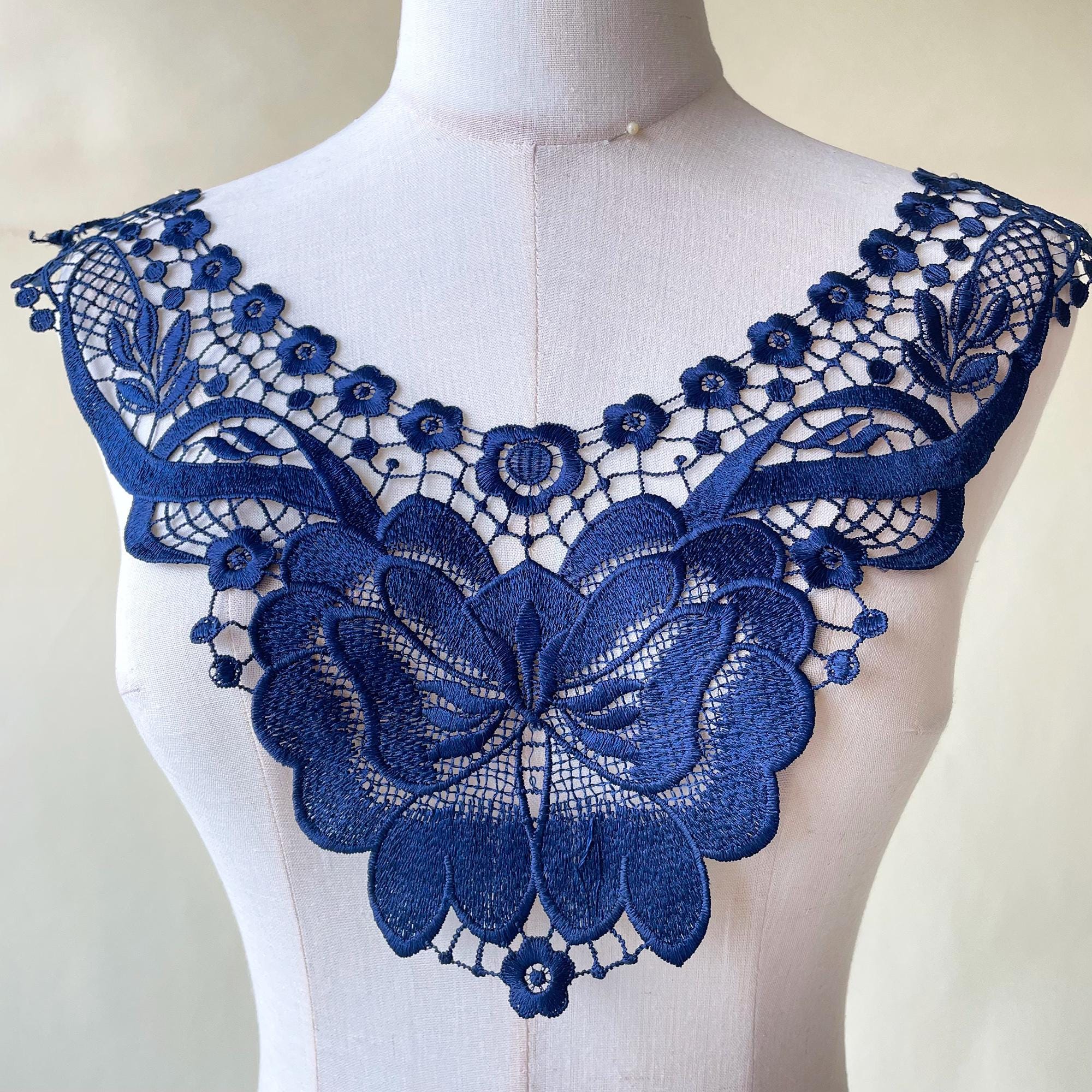 Set 24 Toppe Di Pizzo Ricamate - Applique Floreali Per Decorare Abiti, Borse E Accessori - Foto 4