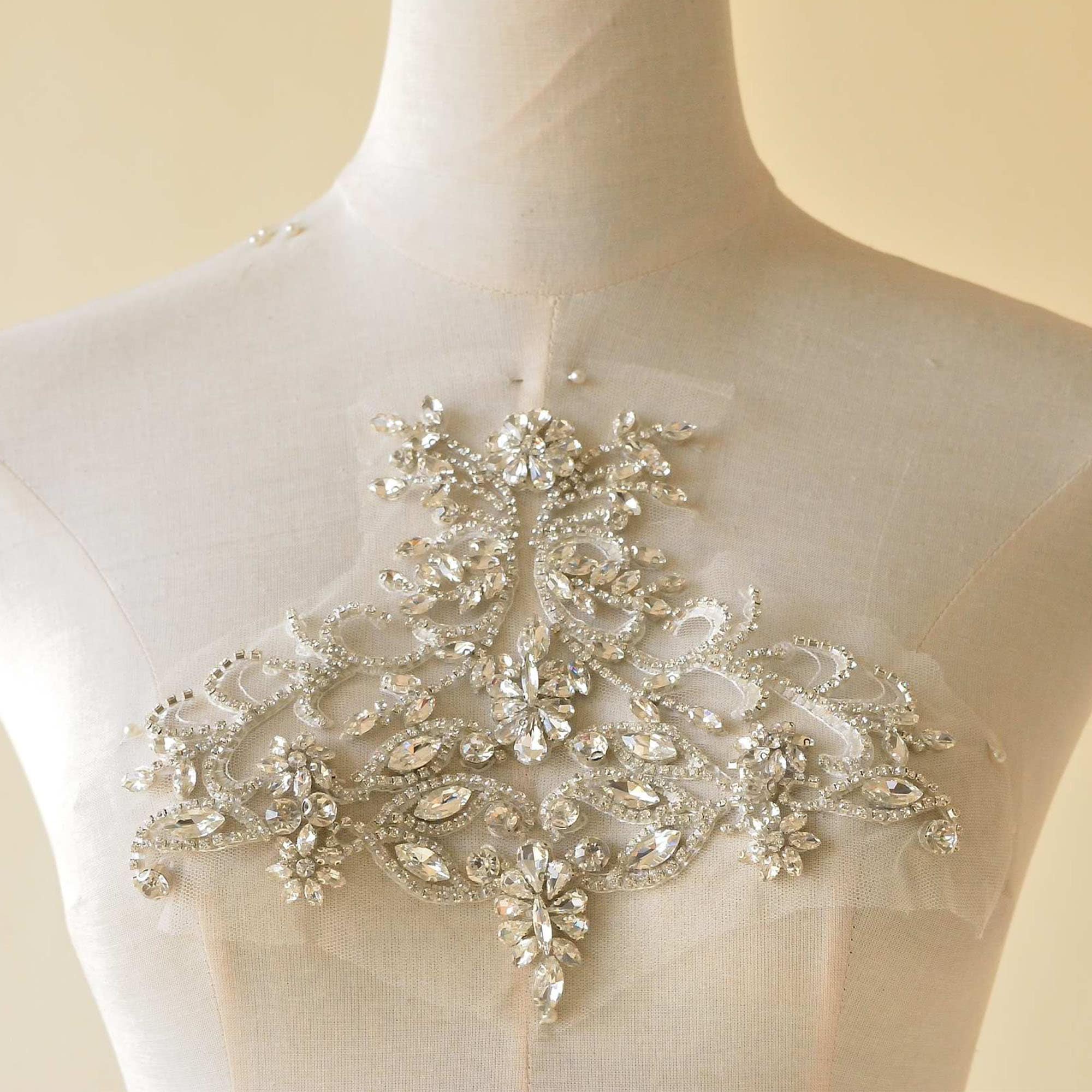 Acquista Accessori Per Cucire In Tessuto Ricamato Perle Abito Da Sposa Con Perline Decor Nastro Con Rifiniture In Pizzo In Italia A Partire Da 3.98 - Foto 13