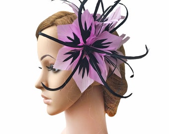 Personalizado color pluma flores plumas de ganso sombrero ribetes para Millinery bridal hairband Formal Fascinators Cocktail Party Headpiece 1 Pieza