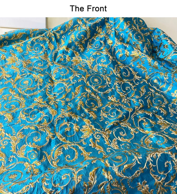High End Jacquard Fabric Polyeter Silk Thread Brocade Emboss