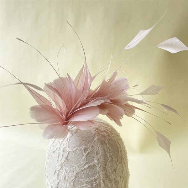 Feather Flower Mount Bouquet flowers Millinery Goose Feathers for Hat Fascinator Wedding Accessories