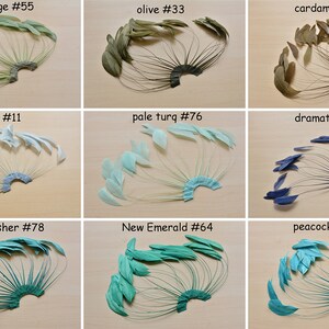 Piuma di Coque spogliato tinto ventilatore Plume piume Fringe passamanerie per Fascinators & cappello facendo modisteria forniture partito diserbo Decor 1 pezzo