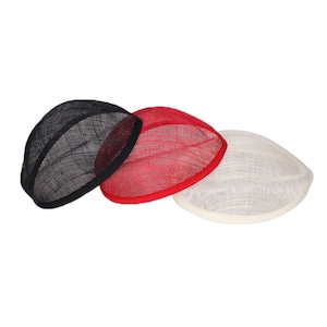 Tocado con botón de sinamay en forma de lágrima, base para sombrero de copa para sombrerería y confección de sombreros, diámetro de 7,5"