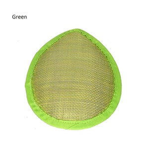 Teardrop Shaped Button Fascinator Sinamay Hat Base Top Hat for Millinery & Hat Making 5.1&quot; Diameter