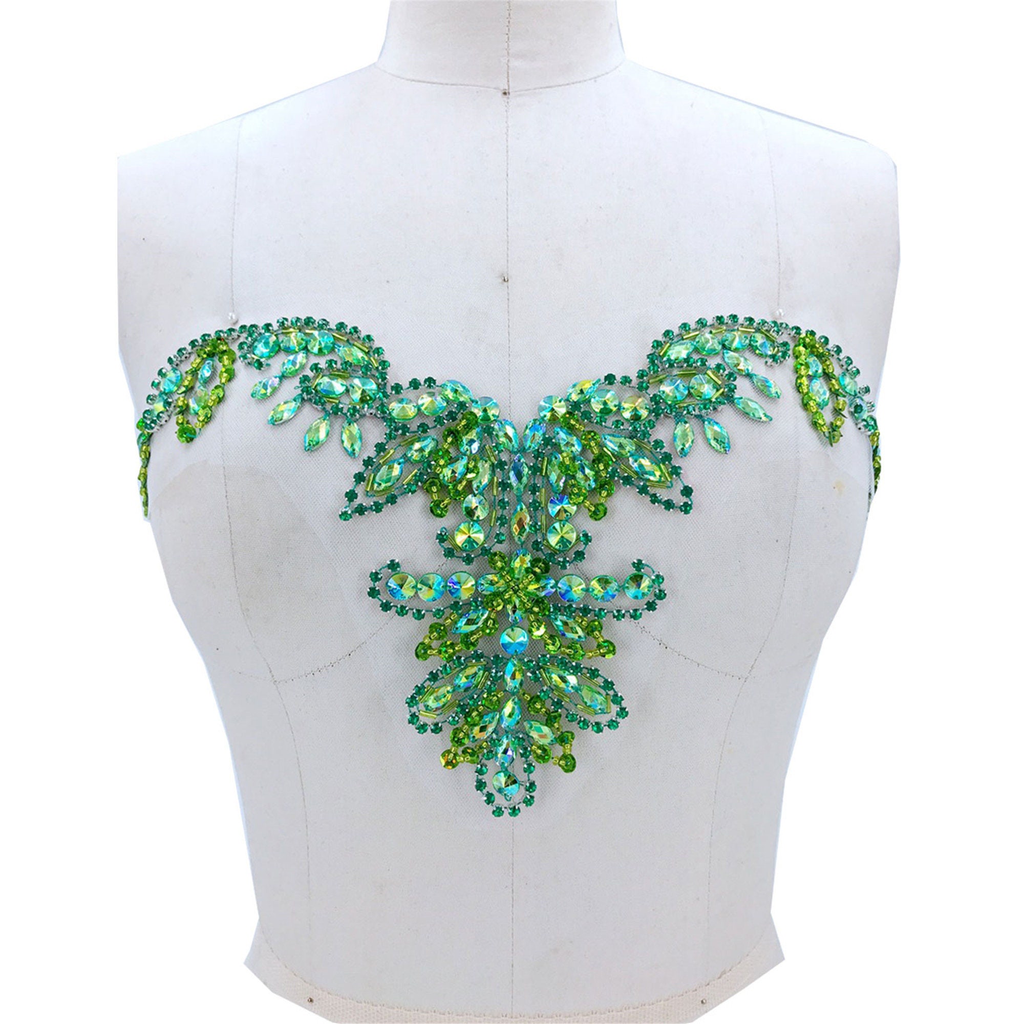 Heavy Beads Rhinestone Embroidery Lace Applique Trims 3D Etsy