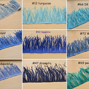 Goose Biot Feather Trimming Fringe Feathers For Millinery Fascinator Hat Making Craft Decorating Accessories Wedding Dress 20 cm/50 cm