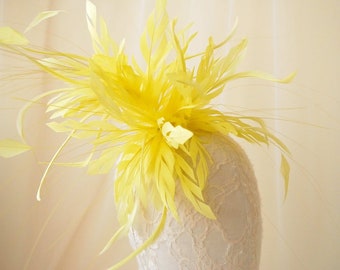 Goose Feather Flower Mount Bouquet Trimmings  Natural Dyed Biot Faux flowers Millinery Stripped Coque Feathers for Hat Fascinator 1 Piece