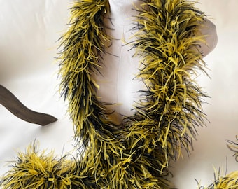 Mixing colors 5 Ply 2 Meters Fluffy Ostrich Feathers Boa Trim for Costumes Performers Fashion Shows Boots Scarf Design