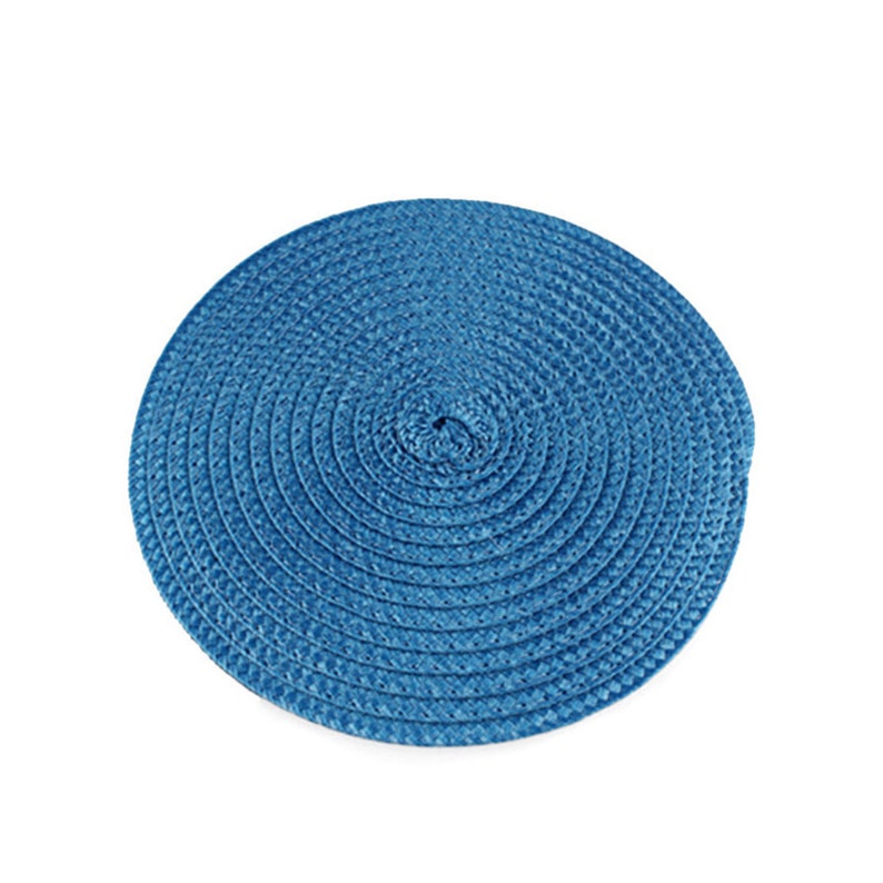 Chapeau bibi de forme ronde avec bouton Sinamay, base de chapeau haut de forme pour chapellerie et fabrication de chapeaux 5,9 pouces de diamètre image 2