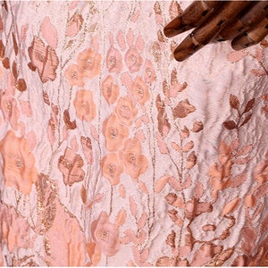 High- End Floral Jacquard Fabric, Polyeter Cotton Brocade Fabric ...