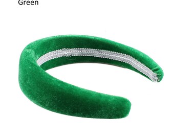 Cerchietto per capelli imbottito in velluto Alice da 4 cm per la realizzazione di cappelli e cappellini, 1 pezzo