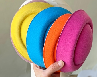 Runder Sinamay Knopf Fascinator-Hutbasis für Hutmacherei & Hutherstellung DIY 16,3 cm Durchmesser