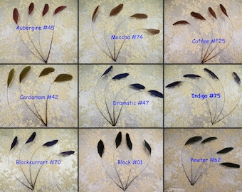 Natural Stripped Coque Feathers for Millinery & Plume Craft Hat Making Headpiece Dyed Rooster Loose Feather 5-7 Inches 10/25/50/75/100 PCS