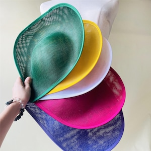 Cappello a cilindro con base in sinamay a forma di cuore per cappelli e modisteria, 11,8 x 10,6 pollici, 1 pezzo