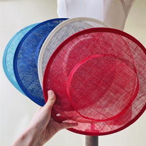 Round Shaped Button Fascinator Sinamay Hat Base Top Hat for Millinery & Hat Making 12.2&quot; Diameter