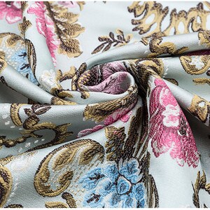 High-end Jacquard Fabric Polyeter Silk Brocade Emboss Embroidery Damask ...