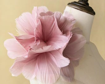 Plumas de ganso hechas a mano, flor para sombrero, tocados, manualidades, plumas, boda, Derby, carrera de caballos, 1 pieza