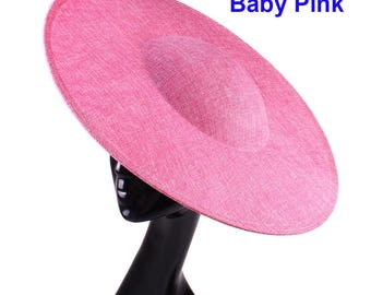 40cm Round Shaped  Hat Base Button Fascinator Sinamay Top Hat for Millinery & Hat Making