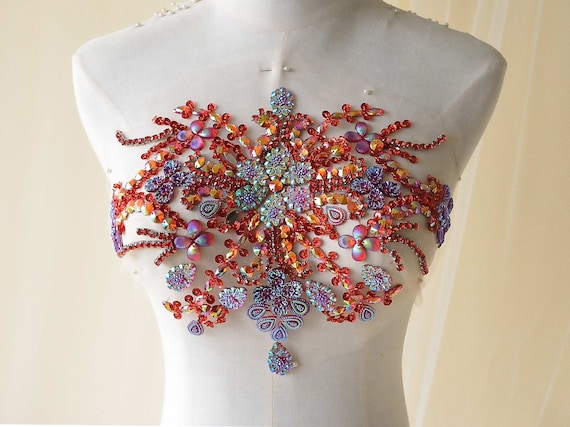 Heavy Beads Rhinestone Embroidery Lace Applique 3D Flower Motif Flower Lace  Patch Swing on Bridal Wedding Dress Gown 1 PC - Etsy