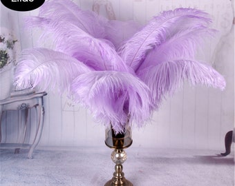 Natural grande avestruz plumas Plume DIY boda fiesta mesa Navidad Carnaval Decoraciones Centropieza Millinery 18-20 " / 45-50 cm de longitud