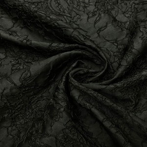 Rose Floral Emboss Jacquard Fabric Polyeter Brocade Damask for Haute Couture Costume Suit Design Sold by 1 Yard image 10