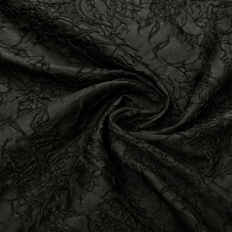 Rose Floral Emboss Jacquard Fabric Polyeter Brocade Damask for Haute Couture Costume Suit Design Sold by 1 Yard image 10