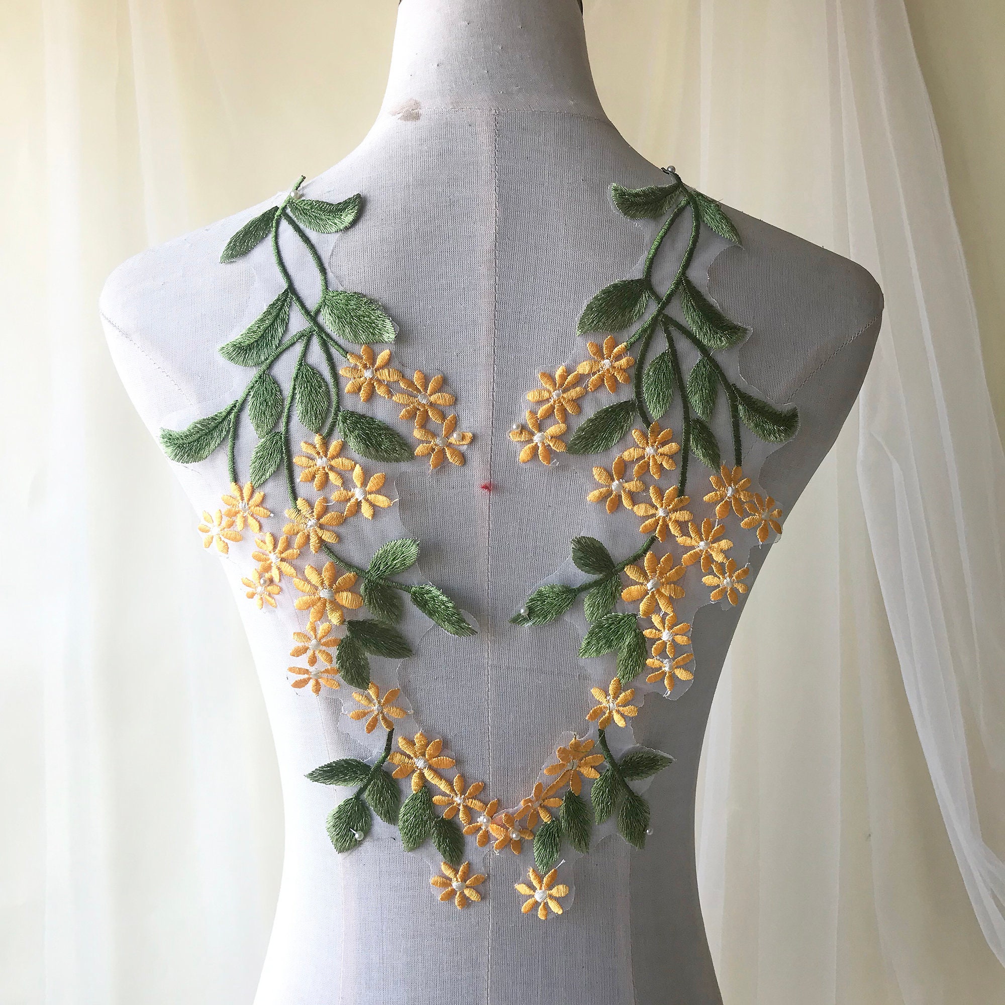 Collette Dress - Emerald Vine Embroidery