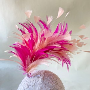 Feather Flower Plume Bouquet Mount Millinery Decorative Hat Trims Special Addition for Wedding Fascinators Party Hairpiece Crafts 1 Piece