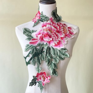 刺繍レースアップリケモチーフ花柄パッチ素材アップリケ縫製ウェディングイブニングドレスガウンスカート工芸DIY 1ピース